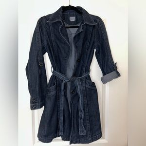 Women’s Converse One Star jeans jacket/trench coat size medium.